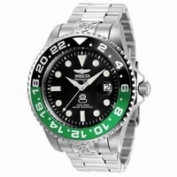 Reloj Automático Invicta Grand Diver Bisel Negro Y Verde Pulsera De Acero Hombre