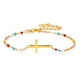 thumbnail image 1 of Pulsera HESHPAWS S925 Sterling Silver Cross Ajustable Dorada, 1 of 3