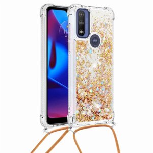 Funda Foxdock Para Motorola Moto G Power 2022 Con Cuerda Ajustable, Brillo Líquido, Protección Antigolpes Y Lente – Ideal Para Regalo
