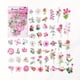 thumbnail image 1 of 100pcs Kawai Vintage Plant Flower Stickers - Perfect for Laptops, Guitars, Fridges, and More!, 1 of 5