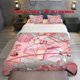 thumbnail image 1 of 3pcs Meiqi Sweetheart Cartoon Character Themed Printed Three Piece Bedding Set Soft Quilt Cover And Two Pillowcases, 1 of 5