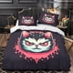 thumbnail image 3 of Juego de ropa de cama con logo de gato, estampado suave, transpirable, resistente a la decoloración, con impresión 3D, funda nórdica con diseño moderno, ideal para adolescentes., 3 of 3