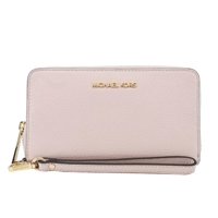 Billetera Michael Kors Wristlet Saffiano Beige Talla Única