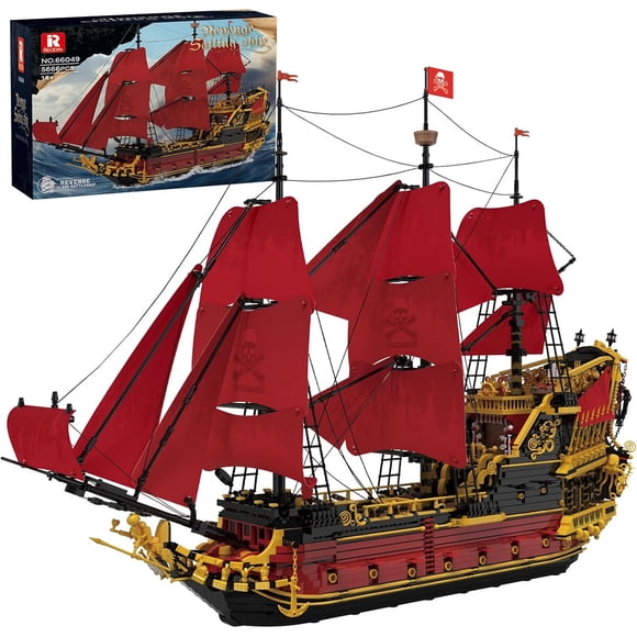 Reobrix Revenge Pirate Ship Building Block Set, 5