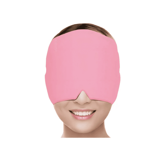 Gorro Gel Frío Calor Para Migraña Alivio Dolor Cabeza 360° ROSA
