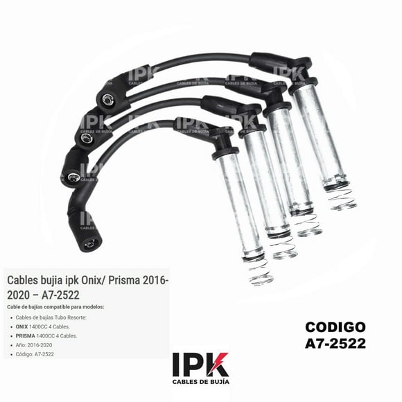 Cables De Bujía Onix 1.4 2016-2020 Prisma 1.4 2016-2020