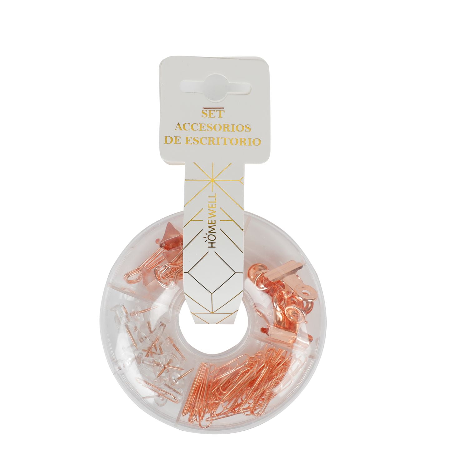 Homewell - Set De Clips Y Pins Bronce 10x10x2.7cm