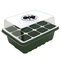 Magideal - Bandeja Para Sembrar Semillas, Bandeja De Vivero, Bandeja De Propagación Con Tapa Y Base, Bandeja De Cultivo, Bandeja De Germinación Para Plántulas De Suelo Hidropónico. Verde