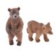 thumbnail image 1 of 2 Piezas Realista Oso Pardo Fauna Animal Estatuilla Modelo Figura Juguete Para Ni?os, 1 of 4