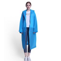 Génerico - Poncho Impermeable De Lluvia Adulto Eva Reutilizable Azul