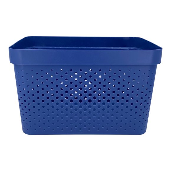 Cesta Almacenamiento 17L plastico, Azul 1 un