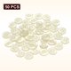 thumbnail image 3 of Uxcell 50 piezas Botón de costura 11.5mm 4 agujeros Botones redondos de resina para manualidades, Beige, 3 of 6