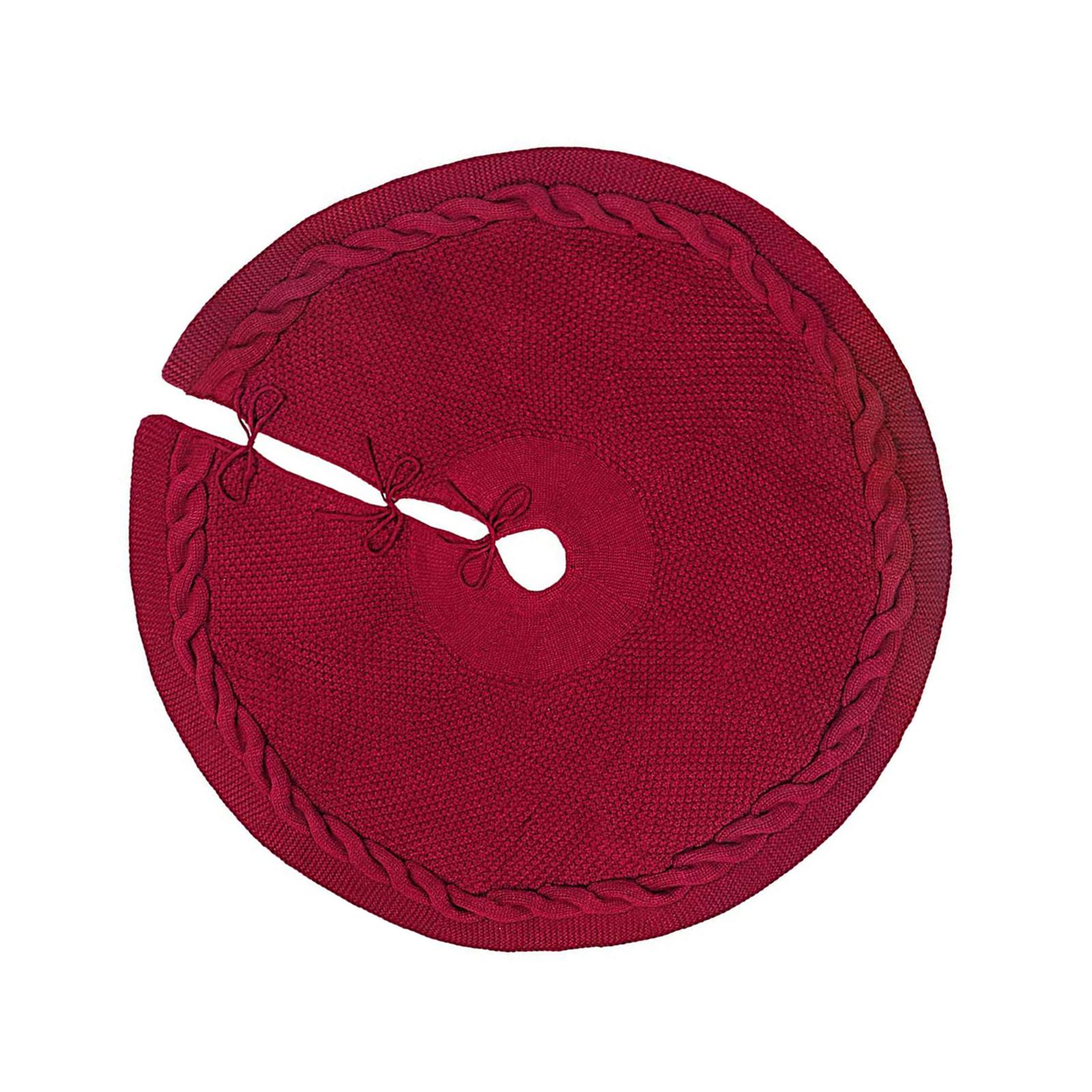Magideal - Falda De De Navidad, Decoración Navideña Redonda, Tapete Decorativo Para , Adorno Para Sala De Estar, Dormitorio, Fiesta En Casa Interior , Rojo 24 Rojo 24 Pulgadas