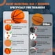 thumbnail image 2 of Balón de baloncesto silencioso JHMFDDSB talla 7 (29.5 cm) para interior, de espuma, 2 of 7