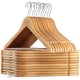 thumbnail image 1 of Perchas de madera AMKUFO para trajes, 20 unidades, antideslizantes, de madera natural, 1 of 9