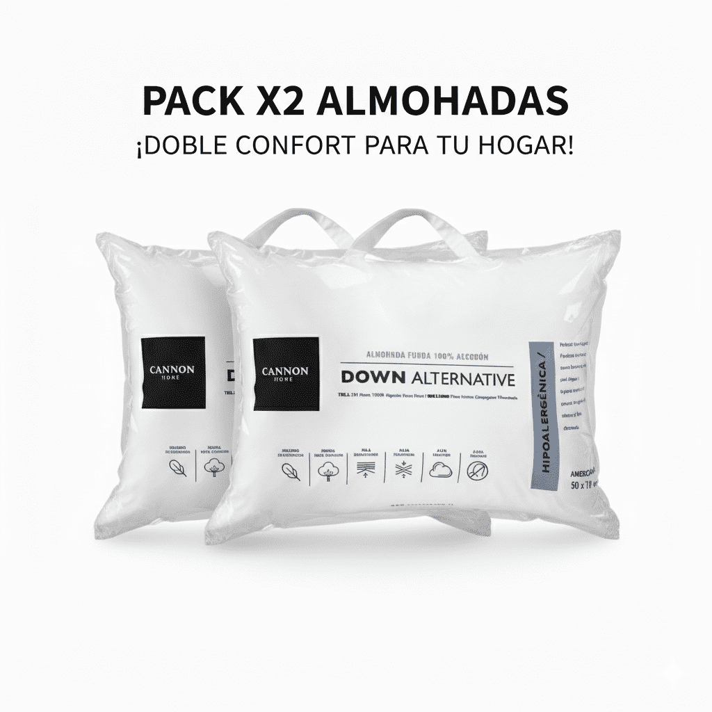 Space Home - Packc 2 Almohada Canon Down Alternative 50x70