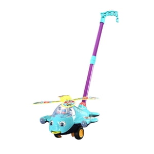 Magideal - Carrito De Juguete Para Empujar Y Caminar, Avión Para Empujar, Educación Temprana, Aprendizaje Para Caminar, Aprendizaje Preescolar Para Niños De 1 A Azul