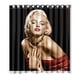 thumbnail image 1 of Cortina de ducha de Marilyn Monroe, juego de cortina de baño con ganchos, tamaño 60 x 72 pulgadas, 1 of 3