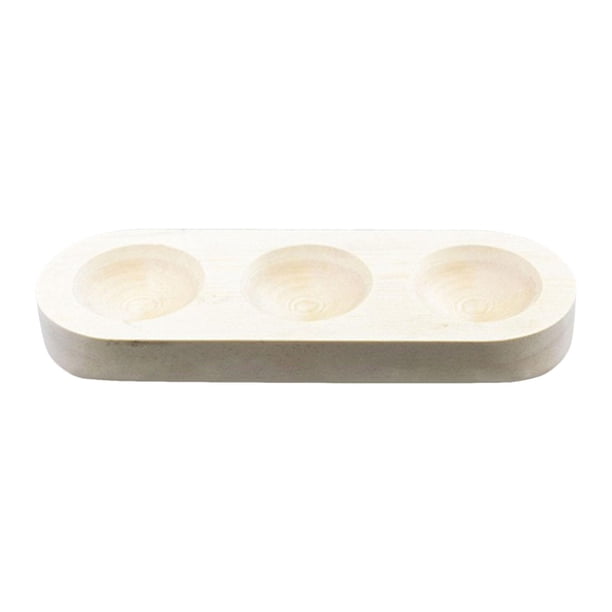 Bandeja De Almacenamiento De Huevos Con Soporte De Madera Para Huevos De 3 Rejillas Para El Hogar, Supermercado, Restaurante, Madera