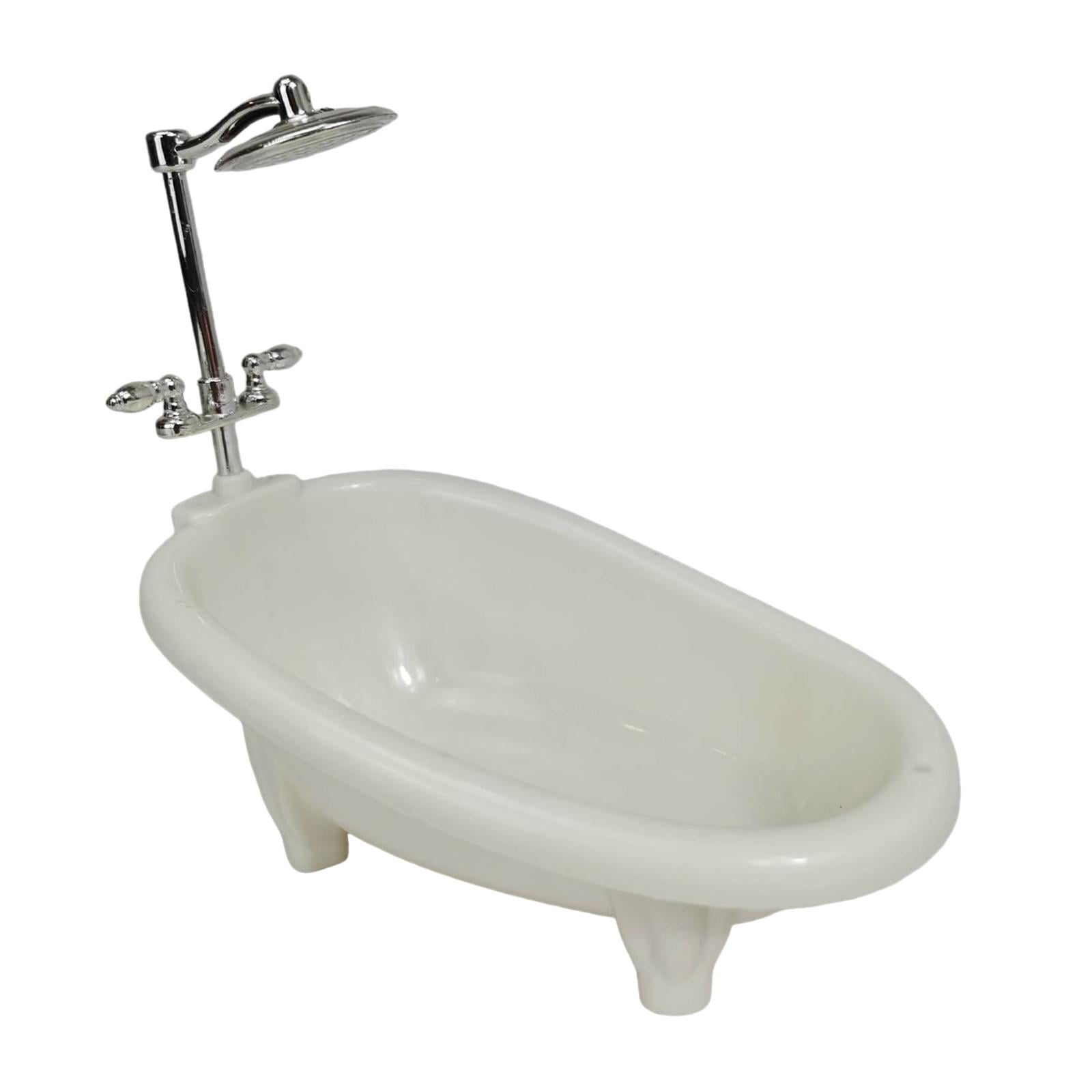 Magideal - Mini Bañera En Miniatura, Casa De Muñecas En Miniatura, Accesorios De Baño De Simulación, Modelo De Bañera, Juguete, Regalos De Navidad