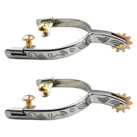 Magideal - 2 Piezas Espuelas De Caballo Espuelas De Montar Espuelas De Bota De Caballo De Acero Inoxidable Espuelas De Vaquero Con Botas Equipo De Equitación Espuela De Caballo