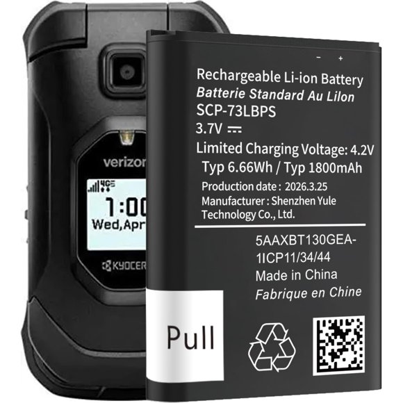 Batería de repuesto SCP73LBPS de alta capacidad, 1800 mAh