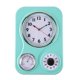 thumbnail image 1 of Reloj de pared Lily's Home 24 cm × 32 cm Turquesa Retro, 1 of 7