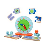Magideal - Reloj Juguetes De Educación Temprana Aprendizaje De Matemáticas Portátil Material Didáctico Reloj Tiempo Cognición Reloj De Aprendizaje Para Sala De E