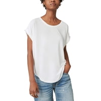 Camiseta De Manga Corta Lucky Brand Sandwash Dolman Blanco Brillante