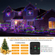 thumbnail image 5 of Paquete de 2 guirnaldas de luces solares de 22 metros con 200 LED cada una, decoración para exteriores, 8 modos de iluminación para jardines., 5 of 5