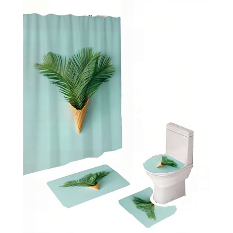 Genérico - Pack De 4 Piezas Para Baño Con Estampado 3