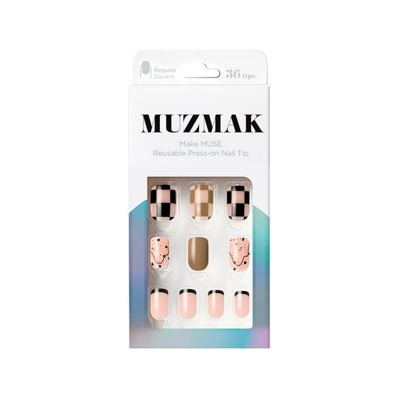 - Uñas Press On Egg Milktea Regular Square 36 U.