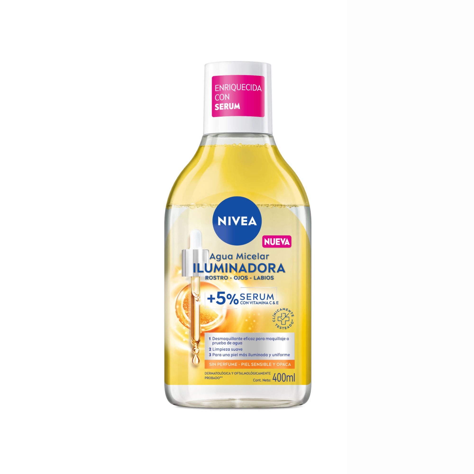 Agua Micelar Facial Nivea Bifasica Iluminadora