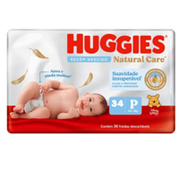 Pack X2 Pañales Huggies Talla P Natural Care 68Und