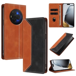 Funda Foxdock Para Tcl 60 Nxtpaper Ultra De Cuero Premium Bicolor Con Ranuras Rfid, Carcasa Tipo Billetera Antigolpes Y Soporte Plegable