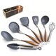 thumbnail image 1 of Espátula de Cocina RFSCDI – Set de 7 piezas de silicona con mango de madera, 1 of 9
