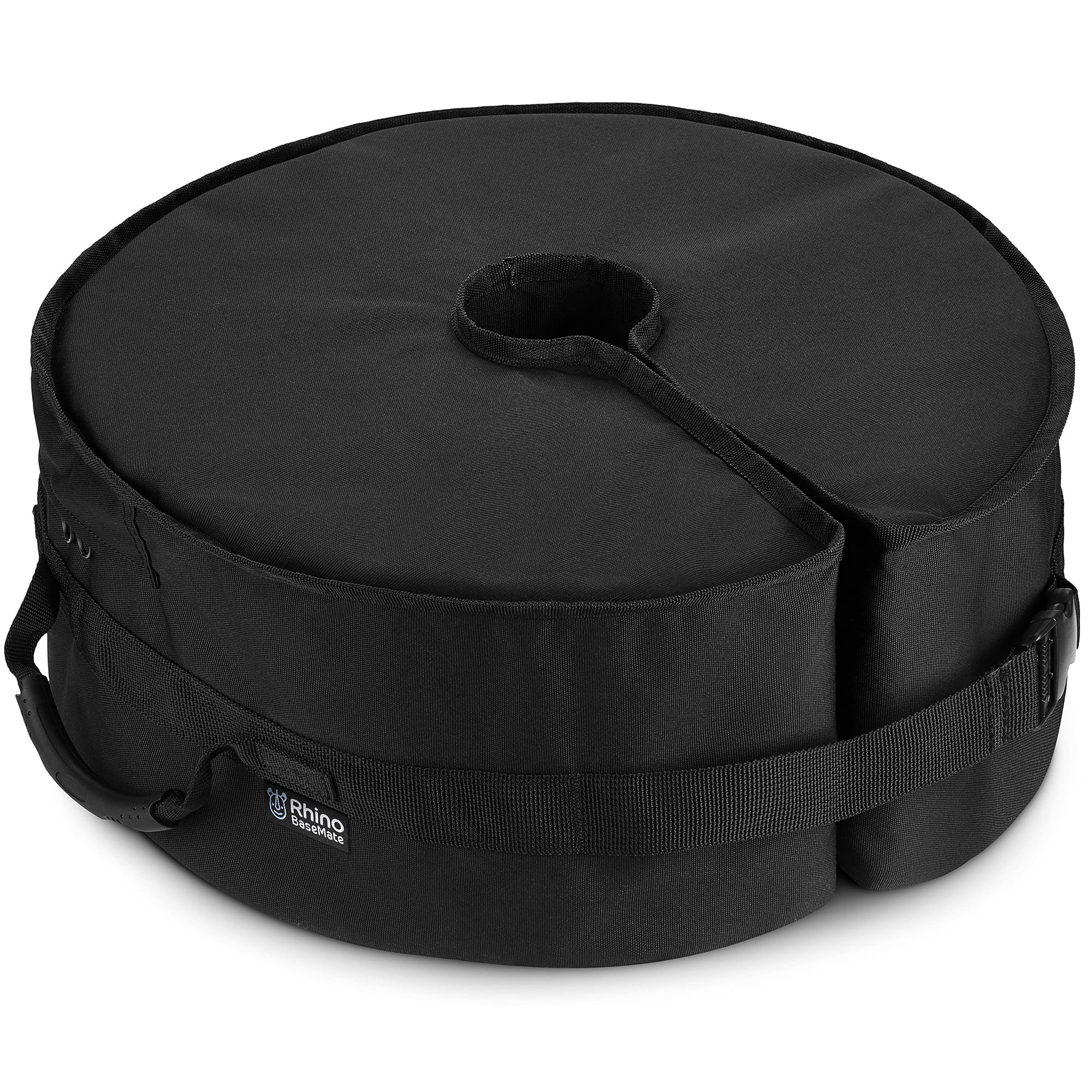Rhino Basemate - Peso Base Del Paraguas Rhino Redondo Con Ranura Lateral, 18 Cm