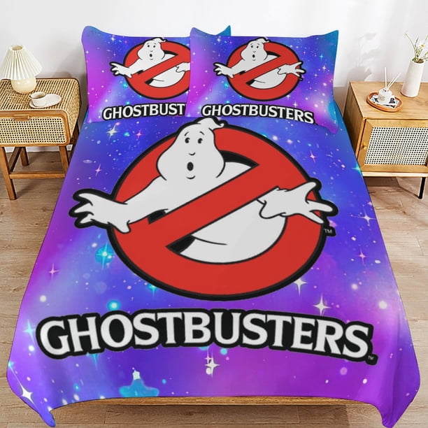 x336 Ghostbusters Bed Duvet Cover Microfiber Bedding Sets 3D Printed Lightweight 3 Piece Comforter Sets, 1 Duvet Cover And 2 Pillow Shams for Kids Boys Girls 79"x90" jn336