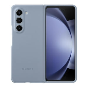 Samsung - Funda Para Teléfono Galaxy Z Fold5 De Piel Ecológica Color Azul Helado
