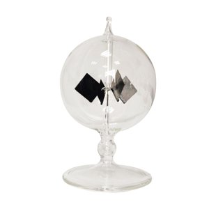 Magideal - Adorno De Radiómetro Crookes De Energía Solar De Vidrio, Paletas Giratorias Hechas A Mano De Energía, Juguete De Bricolaje De Presión Ligera, Molino , Claro