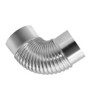 Magideal - Tubo De Estufa, Tubo De De Calentador De Gas, Tubo De Extensión De Conducto De Ventilación Portátil, Tubo De Chimenea De Estufa Para Exteriores Tubo Acodado