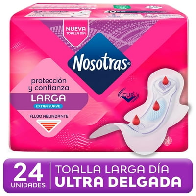 Toallas Higiénicas Larga Extra Suave 24 Un Nosotras