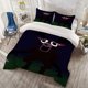 thumbnail image 1 of 3pcs Horror Deer Monster Antler Pink Bow Pattern Three-Piece Set Soft Duvet Cover + 2 Pillowcases, 1 of 1