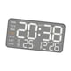 thumbnail image 4 of Reloj De Pared Digital Con Visualización De Fecha Del Mes De La Semana Para Oficina, Aula, Dormitorio, Carcasa Negra, 4 of 5