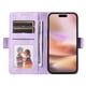 thumbnail image 4 of Carcasa FOXDOCK iPhone 16 de cuero PU, diseño acolchado clásico, protección contra caídas y rayones, 4 of 5
