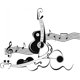 thumbnail image 1 of Decomural Abstract Violin Music Notes WS-19267, 1 of 2