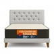 thumbnail image 2 of Cama Plaza y Media Gris Claro Perla Capitoné  + Colchon Mery Desing, 2 of 5