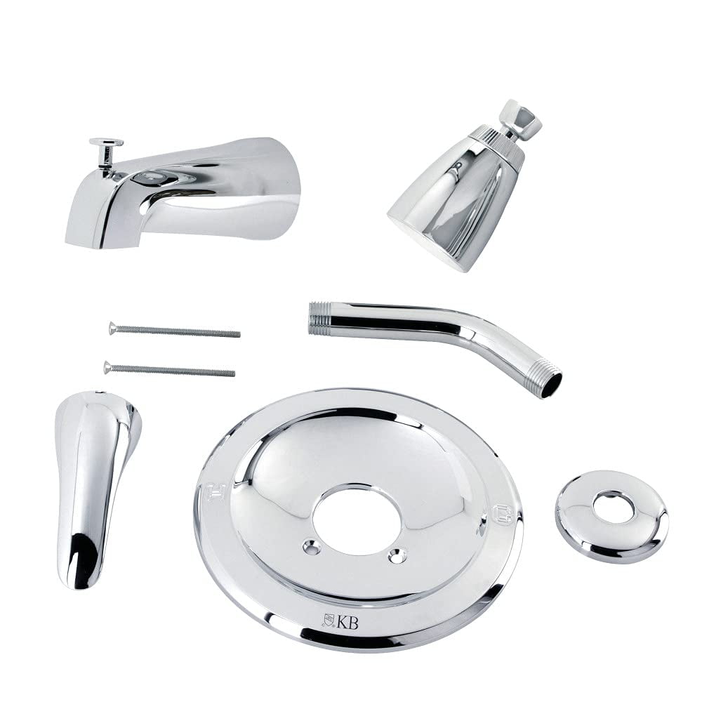 Grifo Kingston Brass Kb531lt De Una Sola Manija Para Bañera/ducha, Cromo Pulido