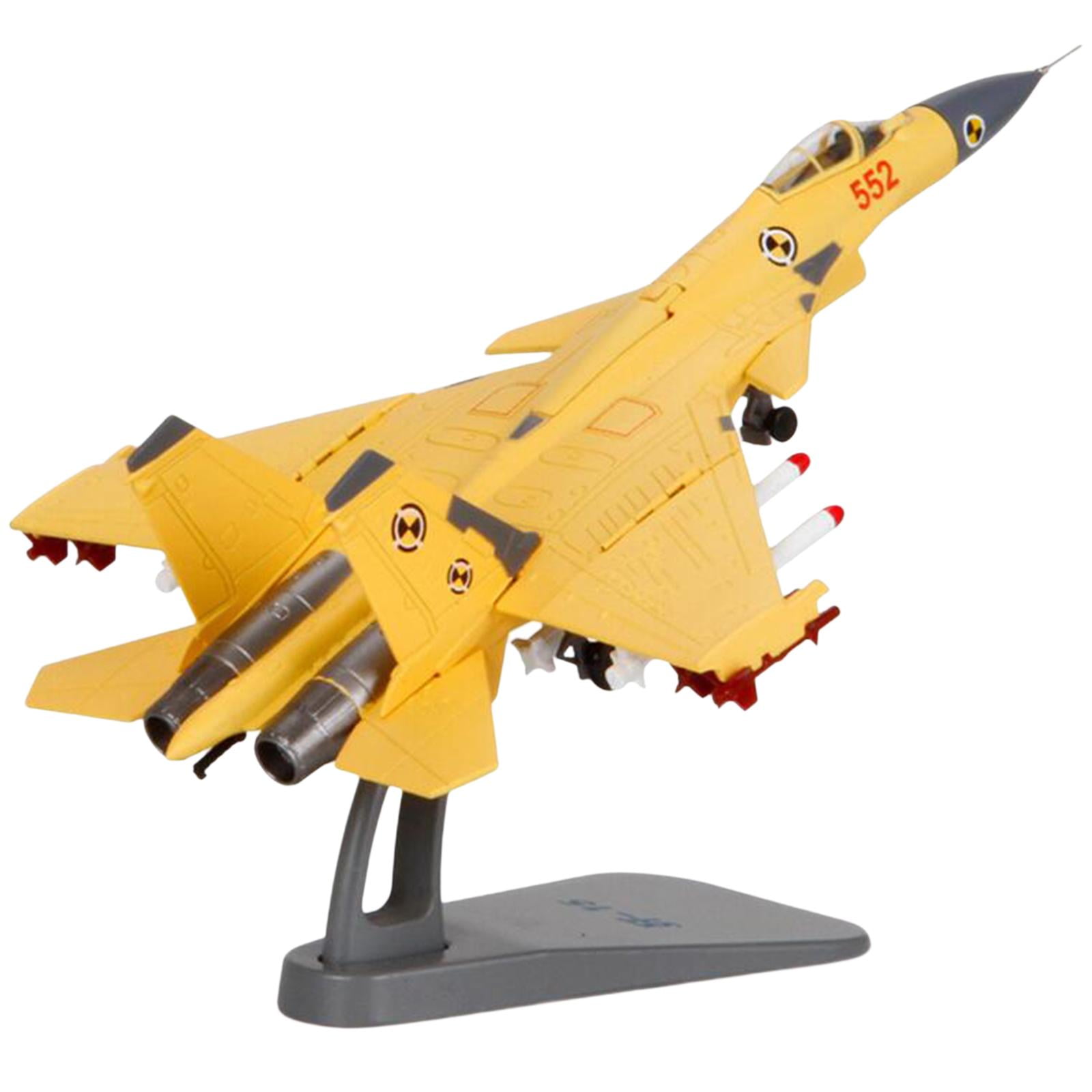 Magideal - Modelo De Avión J15 Fundido A Presión, Modelo De Avión A Escala 1/100, Simulación De Colección En Miniatura, Modelo De Avión Para Estante, Bar, Regalo Amarillo