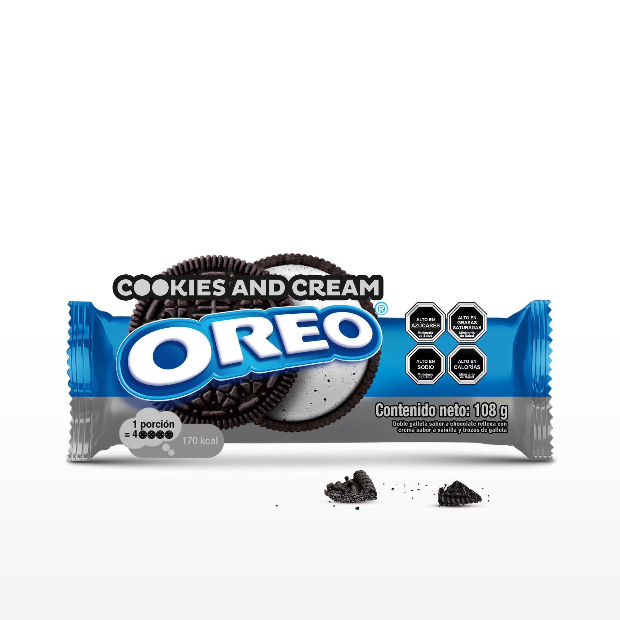Galleta Chocolate Crema Cookies And Cream 108 g Oreo